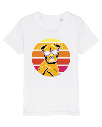 Thug Dog 80s Retro Style White