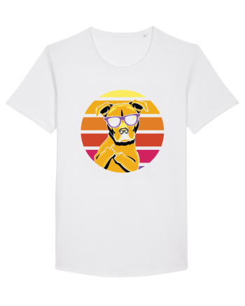 Thug Dog 80s Retro Style White