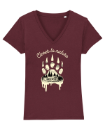 Pentru montaniarzi - Closer to nature Tricou mânecă scurtă guler V Damă Evoker