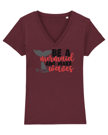 Be A Mermaid And Make Waves Burgundy