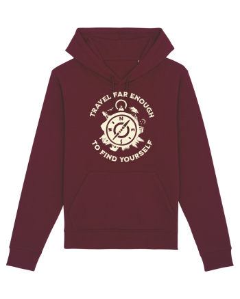 Travel far enough to find yourself Burgundy