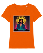 dj jesus Tricou mânecă scurtă guler larg fitted Damă Expresser