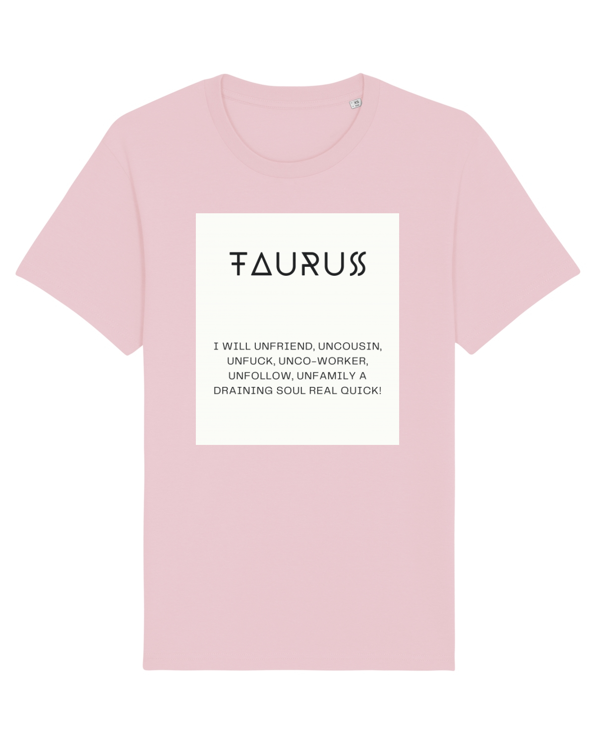 Tricou mânecă scurtă Unisex Rocker Cotton Pink