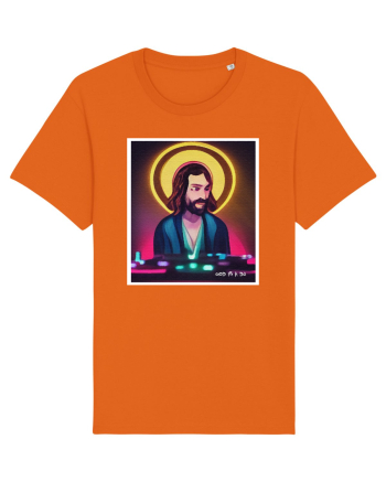 jesus is a dj Bright Orange