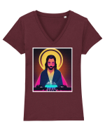 party  dj Tricou mânecă scurtă guler V Damă Evoker