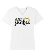 Beach Junkie Tricou mânecă scurtă guler V Bărbat Presenter