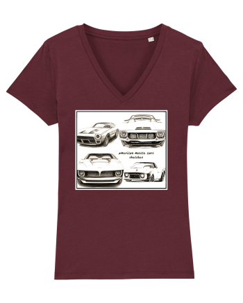 american muscle car Burgundy