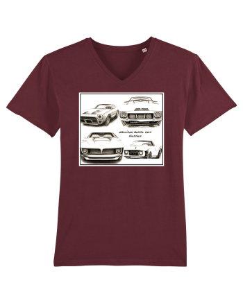 american muscle car Burgundy
