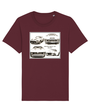 american muscle car Burgundy