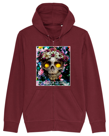 flower skull Burgundy