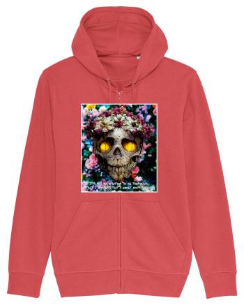flower skull Carmine Red