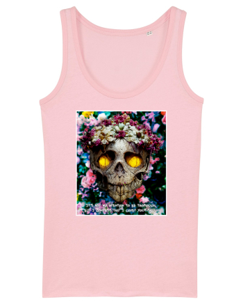 flower skull Cotton Pink
