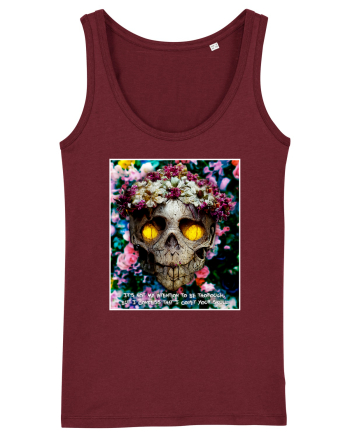 flower skull Burgundy