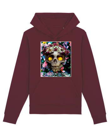 flower skull Burgundy