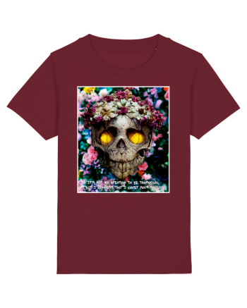 flower skull Burgundy
