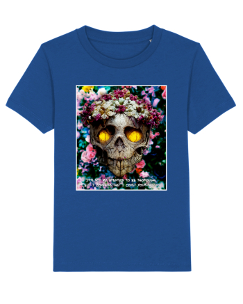 flower skull Majorelle Blue