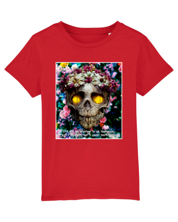 flower skull Red