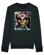 flower skull Bluză mânecă lungă Unisex Rise