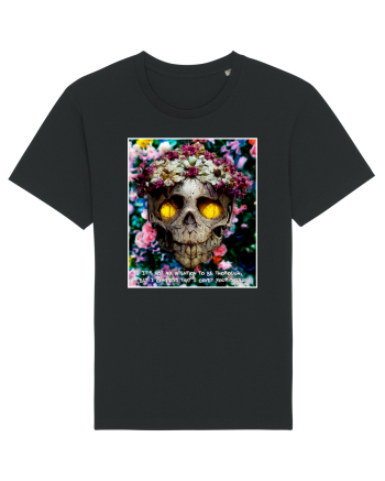flower skull Black