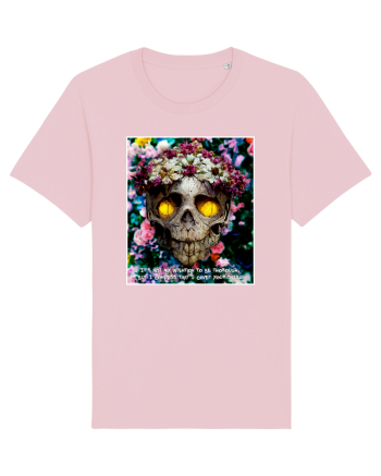 flower skull Cotton Pink