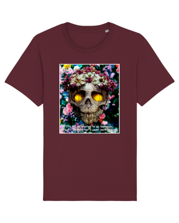 flower skull Burgundy