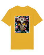 flower skull Tricou mânecă scurtă Unisex Rocker