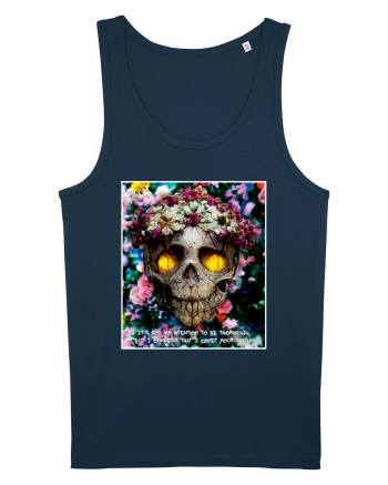 flower skull Navy