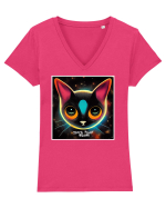 dance cat Tricou mânecă scurtă guler V Damă Evoker