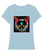 dance cat Tricou mânecă scurtă guler larg fitted Damă Expresser