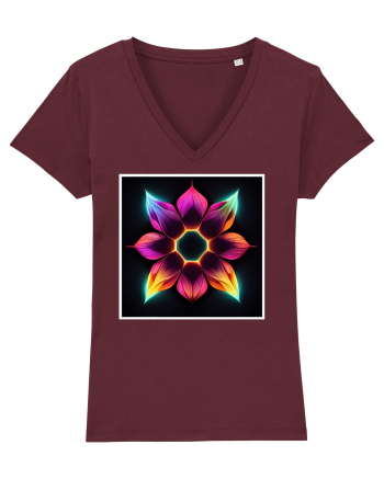 mandala flower Burgundy