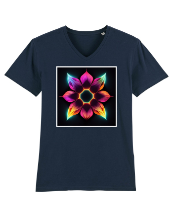 mandala flower French Navy