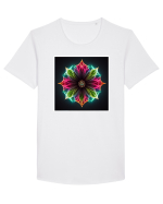 flower mandala  Tricou mânecă scurtă guler larg Bărbat Skater