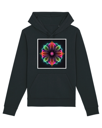 mandala light flower Black
