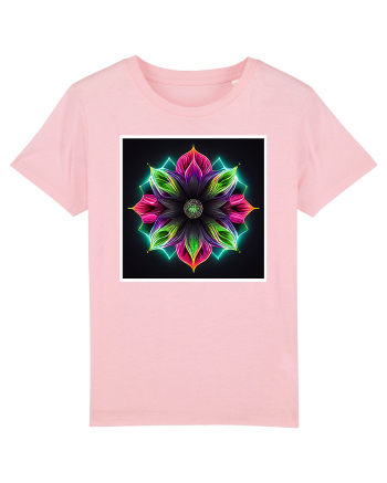mandala neon light flower Cotton Pink