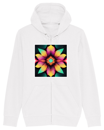 mandala beautiful flower White