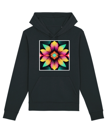 mandala beautiful flower Black