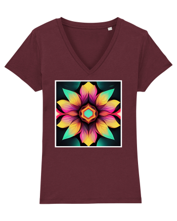 mandala beautiful flower Burgundy