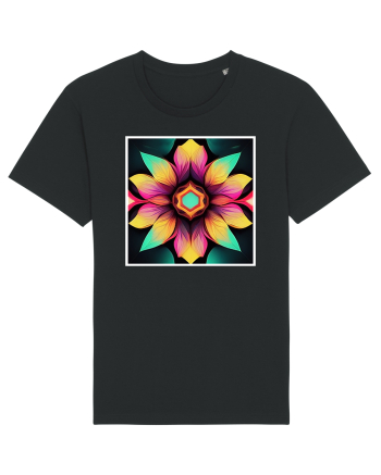mandala beautiful flower Black