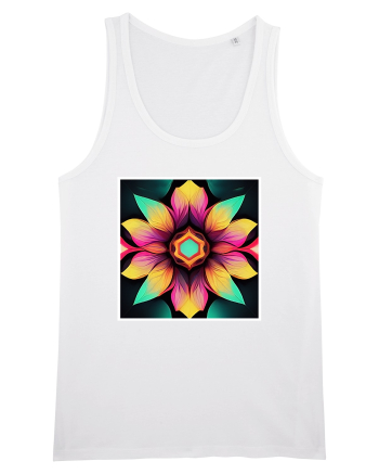 mandala beautiful flower White