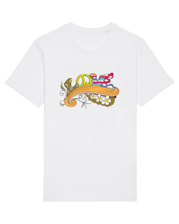 Retro Hippie Love White