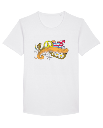 Retro Hippie Love White