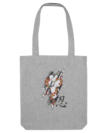 Ninja Flower Art Heather Grey