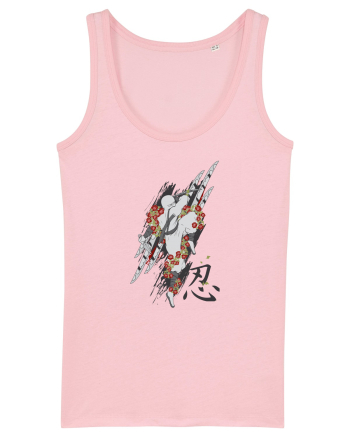 Ninja Flower Art Cotton Pink
