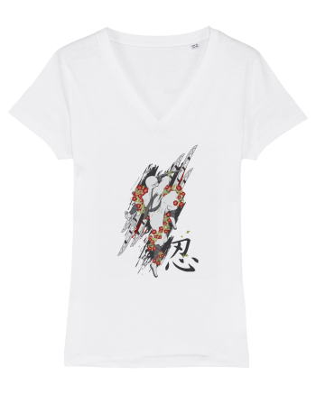 Ninja Flower Art White
