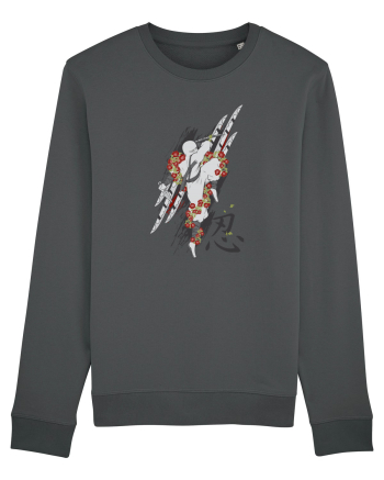 Ninja Flower Art Anthracite