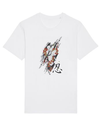 Ninja Flower Art White