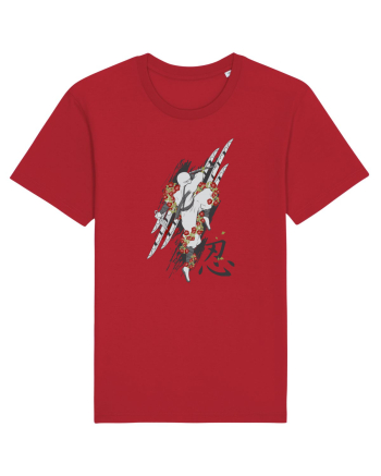 Ninja Flower Art Red