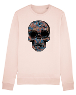 Vintage Flower Skull Bluză mânecă lungă Unisex Rise