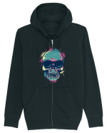 Graffiti Flower Skull Hanorac cu fermoar Unisex Connector