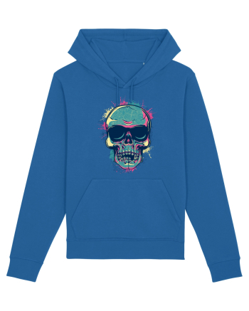Graffiti Flower Skull Royal Blue